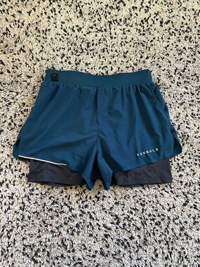 YoungLA 124 Compression Lined Adjustable Waist Vented Gym Shorts Men’s Medium